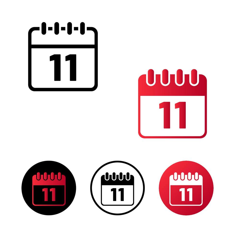 Calendar Day 11 Icon Illustration vector
