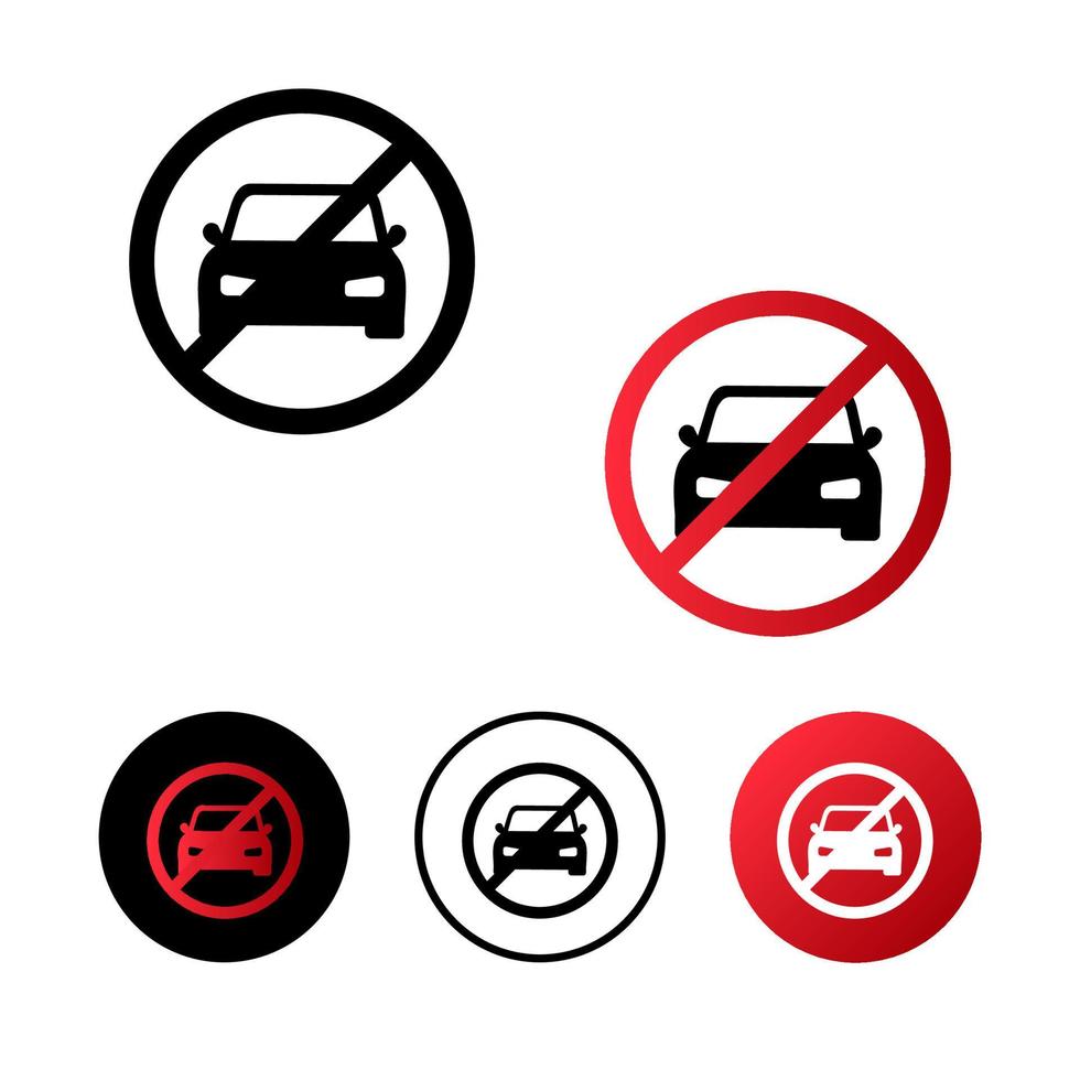 no hay ilustración de icono de coche vector