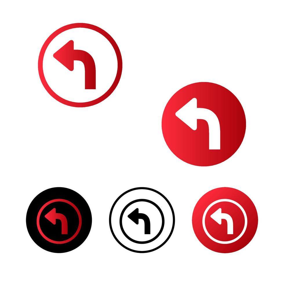 Left Turn Icon Illustration vector