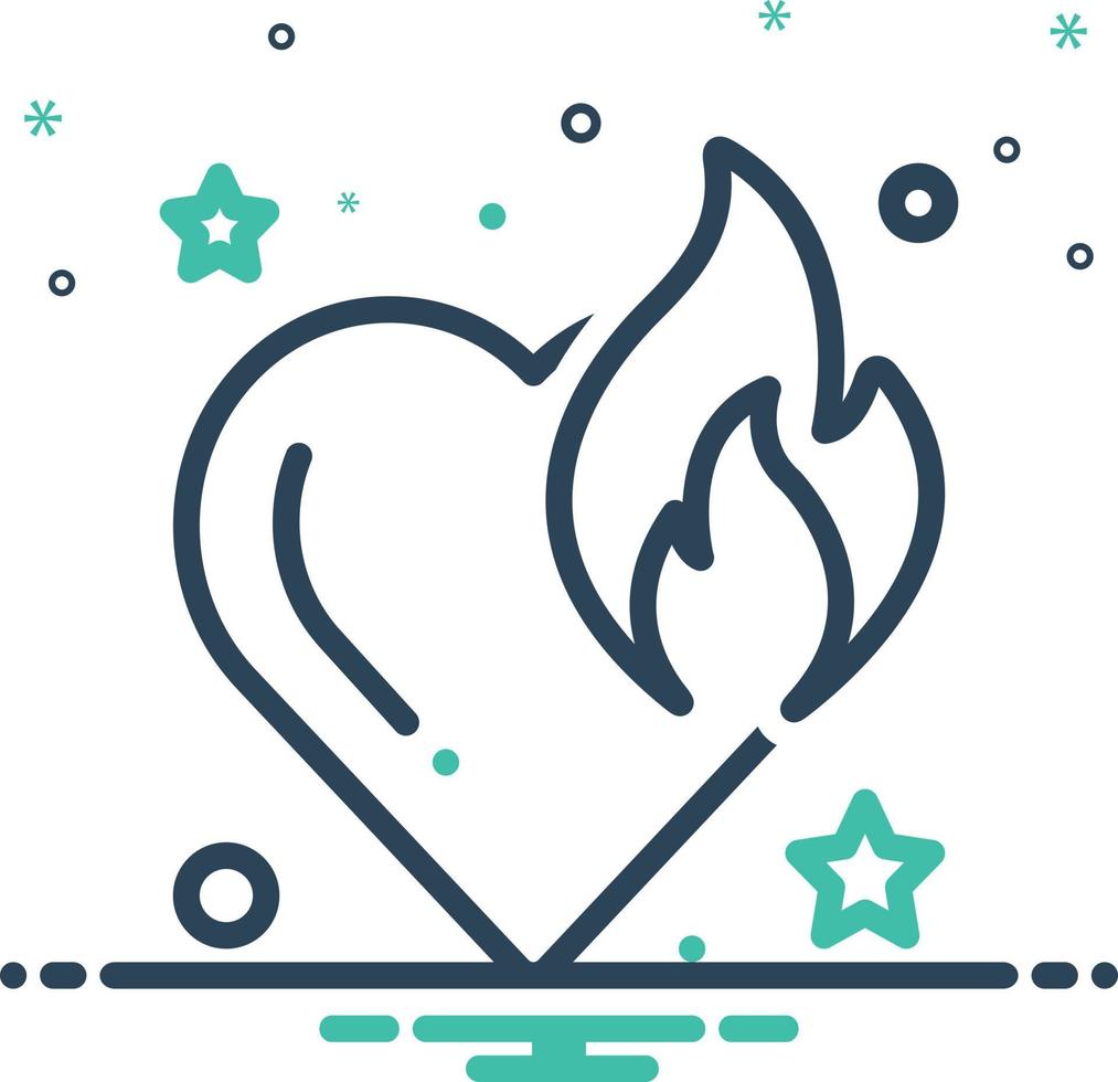Mix icon for burnt vector