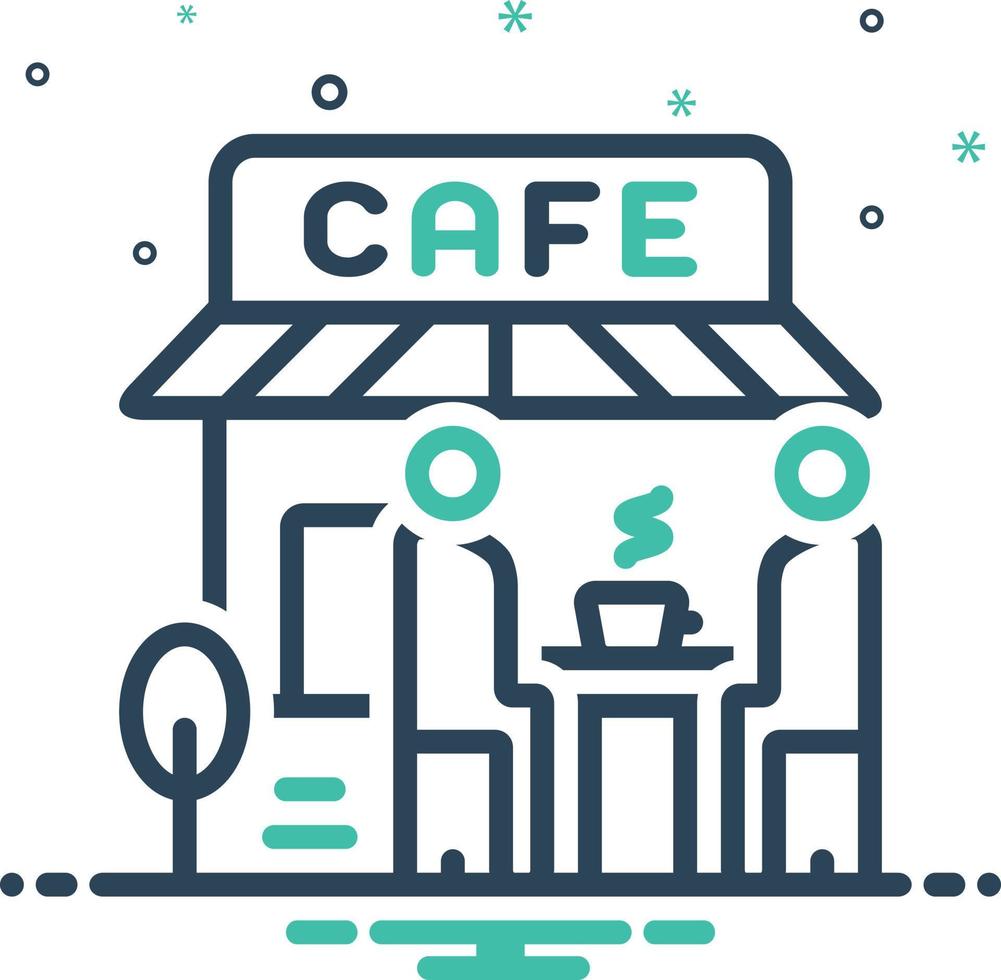 icono de mezcla para cafés vector