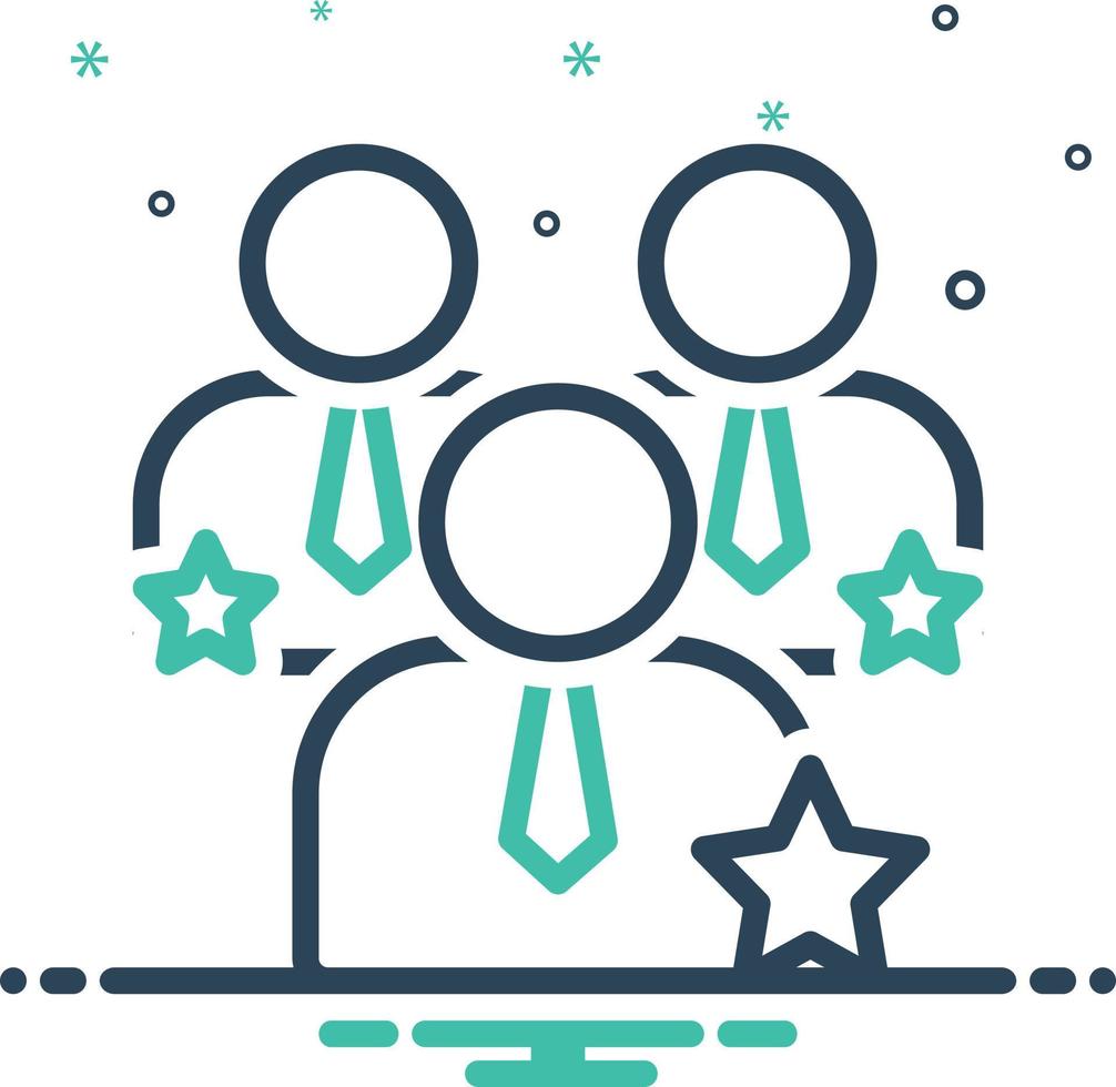 Mix icon for competence vector