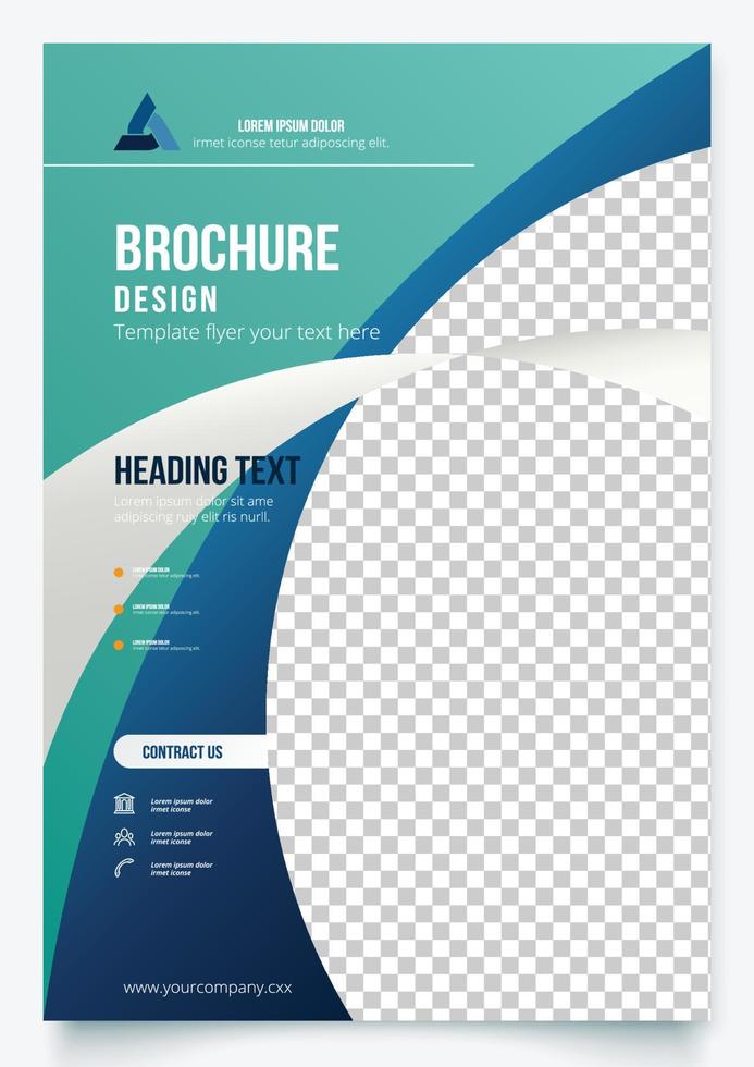 Corporate business flyer abstract design template. vector