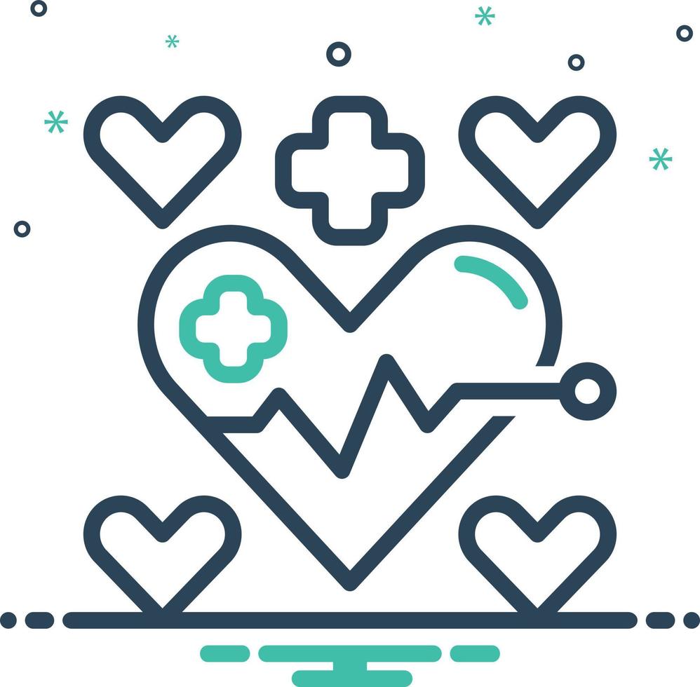 Mix icon for health vector