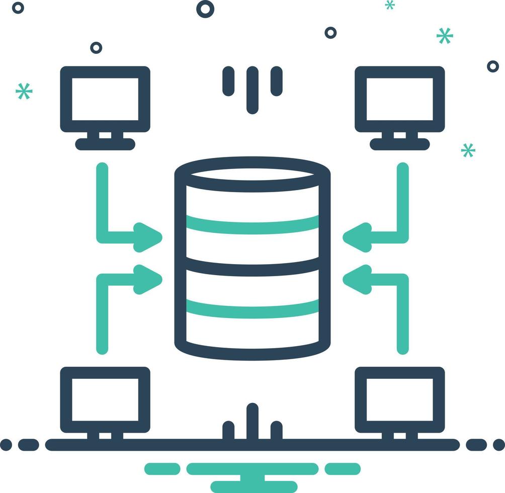 Mix icon for data warehouse vector