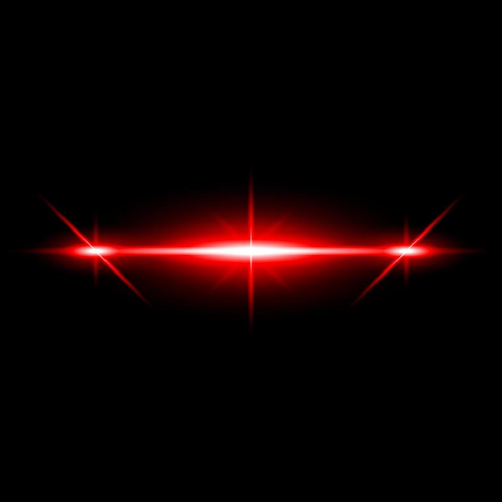 Lens Flare Red glow light ray effect illuminated vector