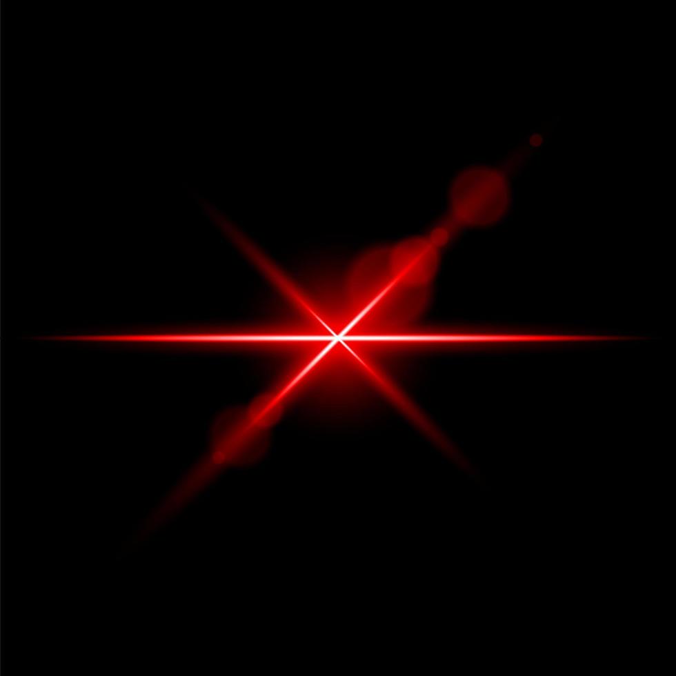 Lens Flare Red Light effect glow illuminated vector