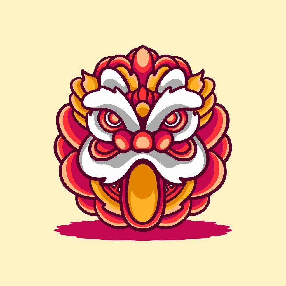 Lion Dance Chinese Illustration vector