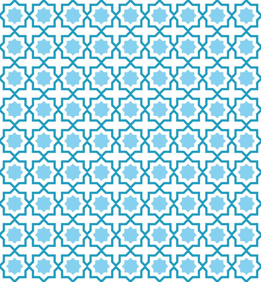 Islamic Pattern Blue Color Design vector