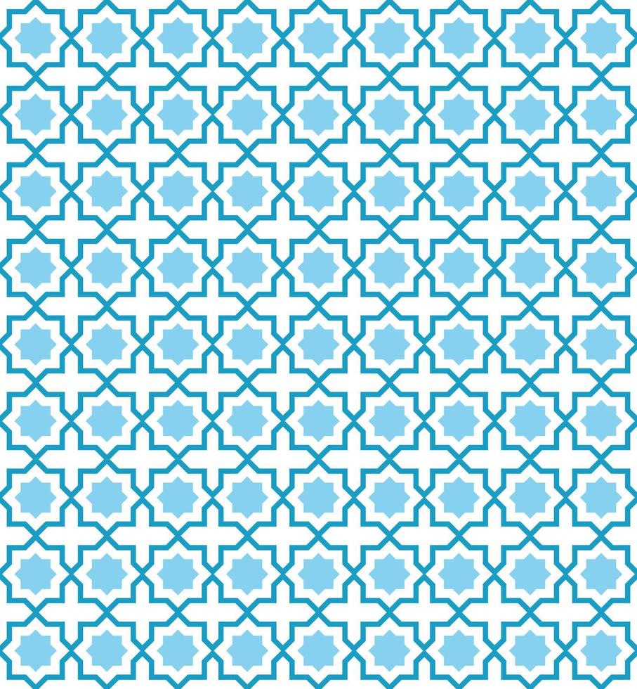 Islamic Pattern Blue Color Design vector