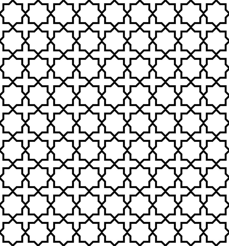 Islamic Pattern Black Color Design vector