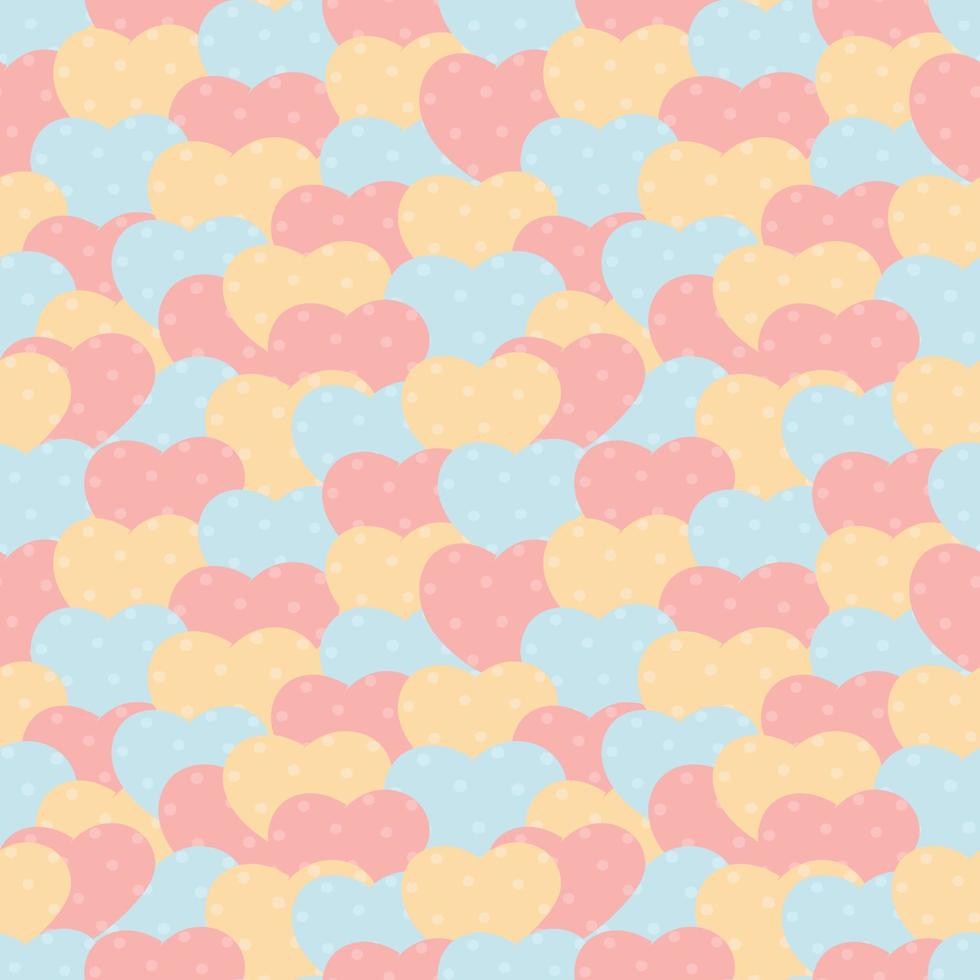 Cute doodle style hearts seamless pattern. Valentine's Day background. Cute romantic seamless pattern.  Romantic print. vector