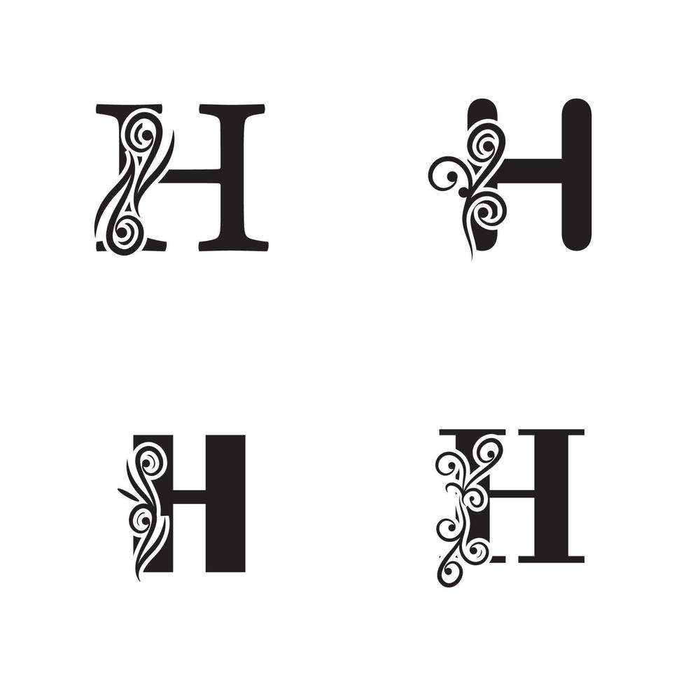 Letter H logo icon vector design template