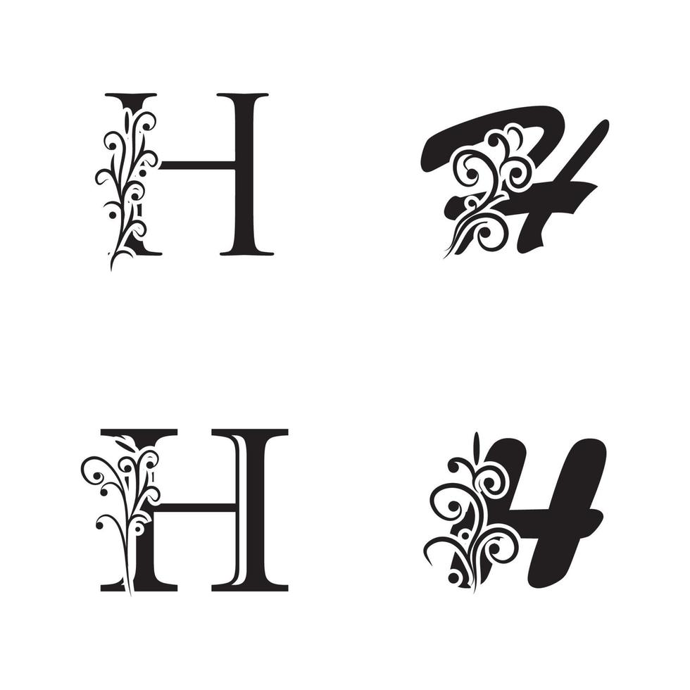 Letter H logo icon vector design template