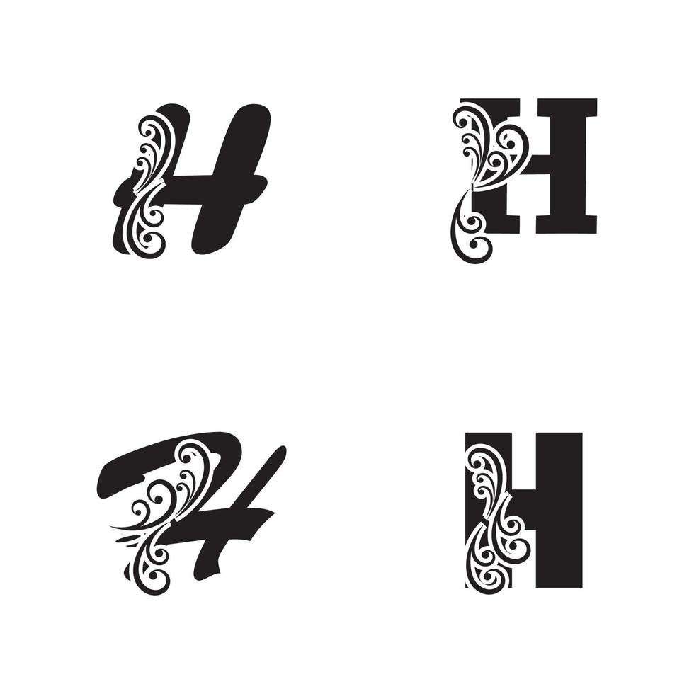 Letter H logo icon vector design template