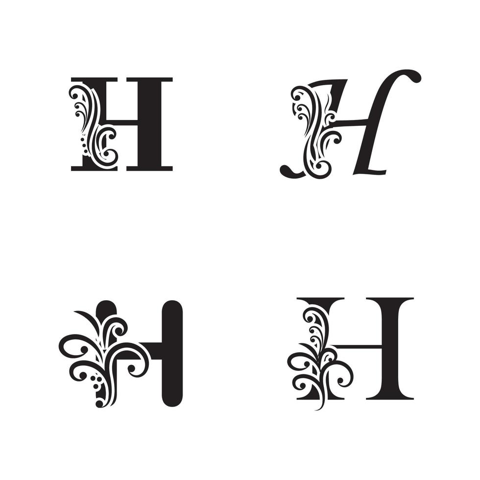 Letter H logo icon vector design template