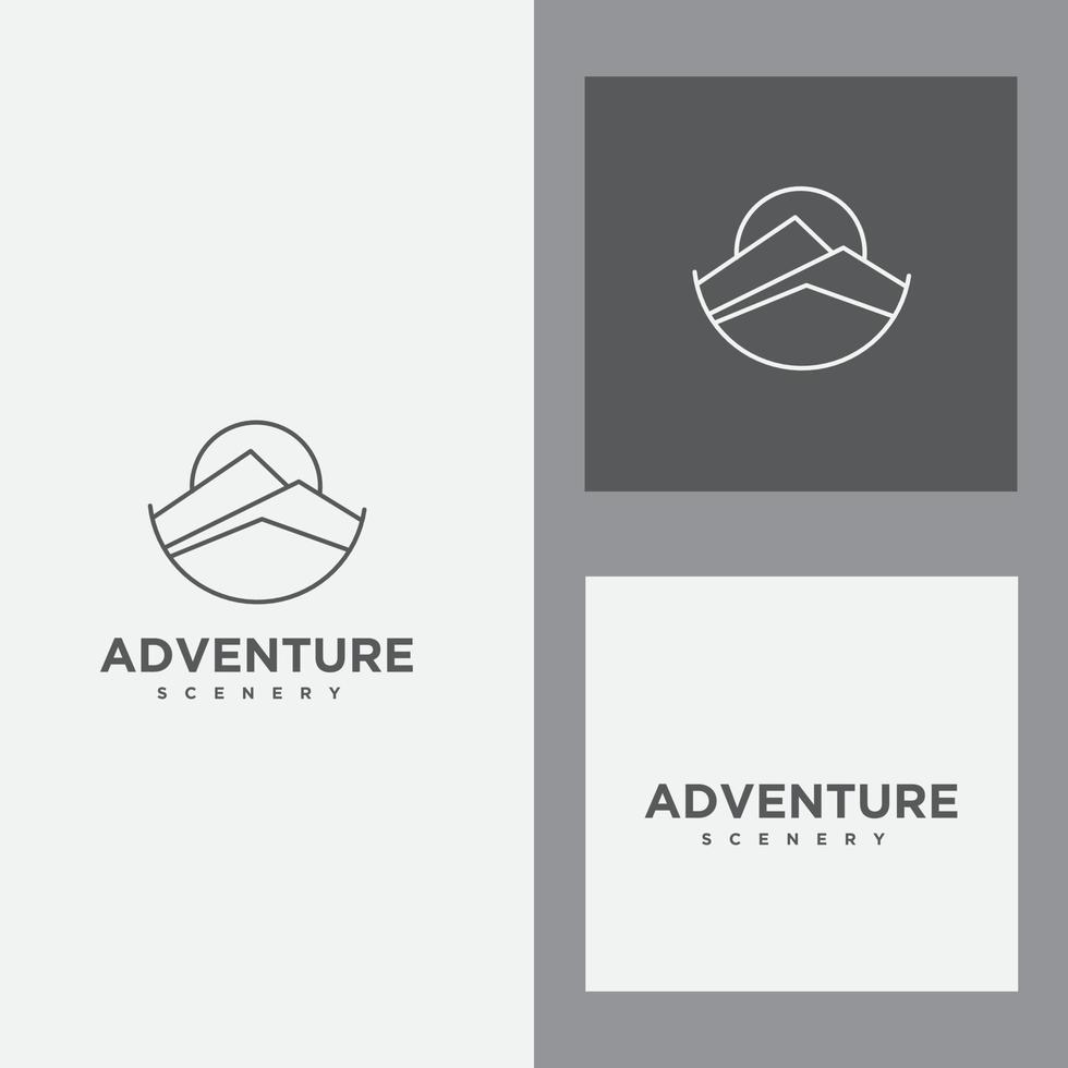 adventure scenery logo vector