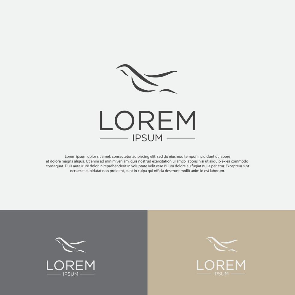 bird outline logo vector
