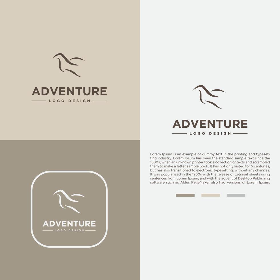 bird outline logo vector