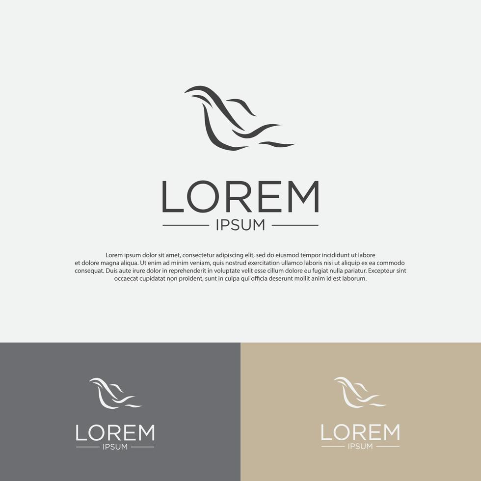 bird outline logo vector