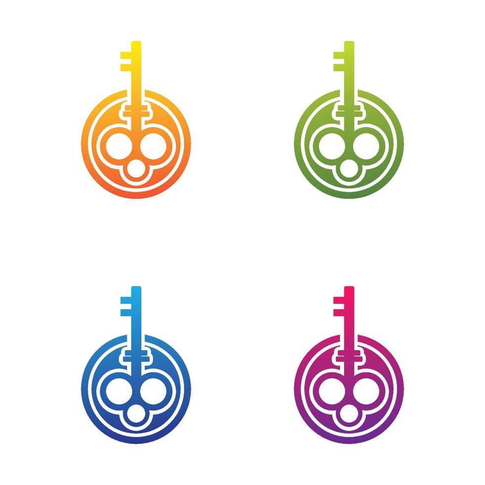 conjunto de iconos de logotipo clave vector