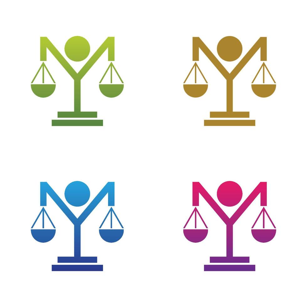 conjunto de iconos de logotipo de ley vector