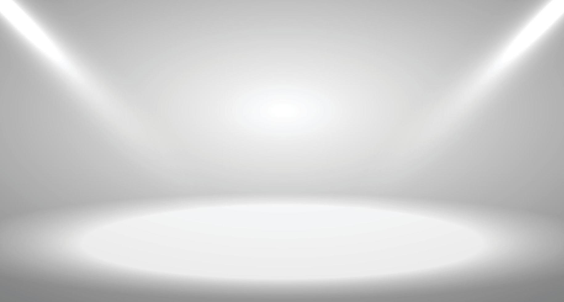 Gray empty room studio gradient used for background with spotlight and display. vector design.