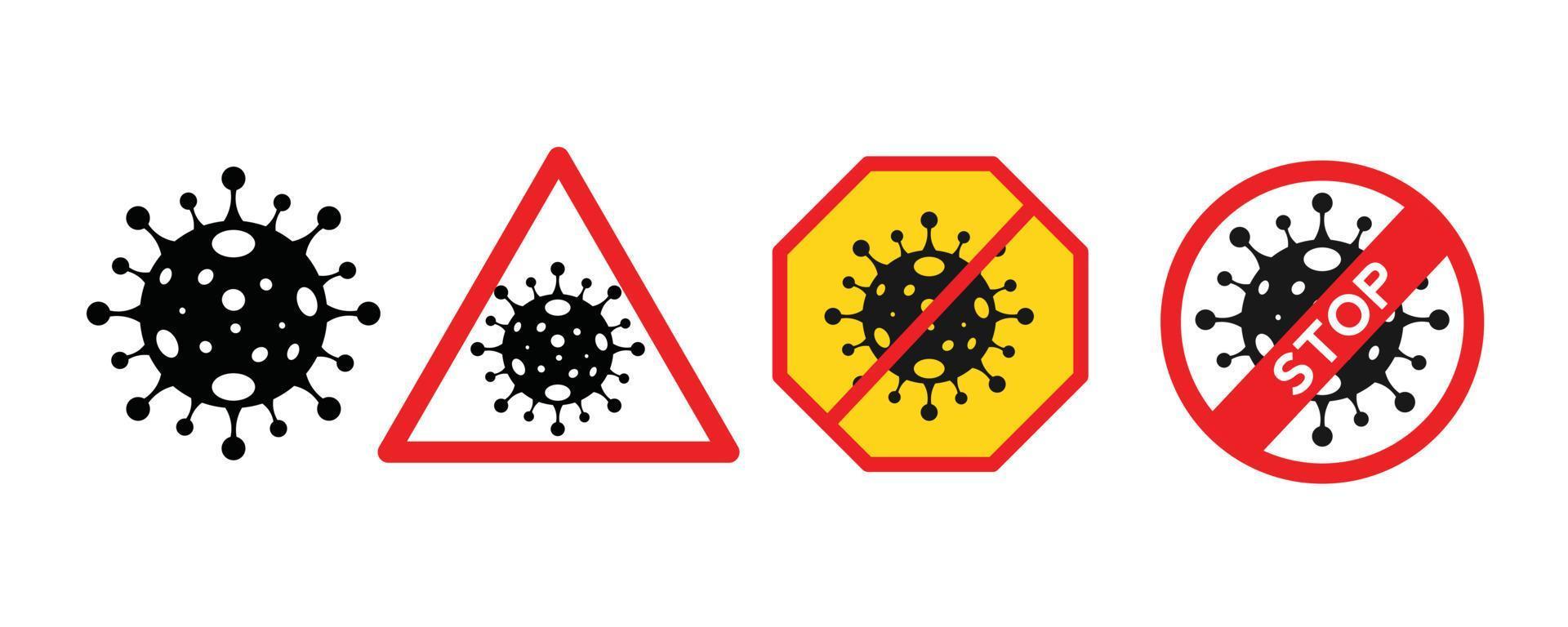 Stop Covid-19 Sign, Vector Illustration