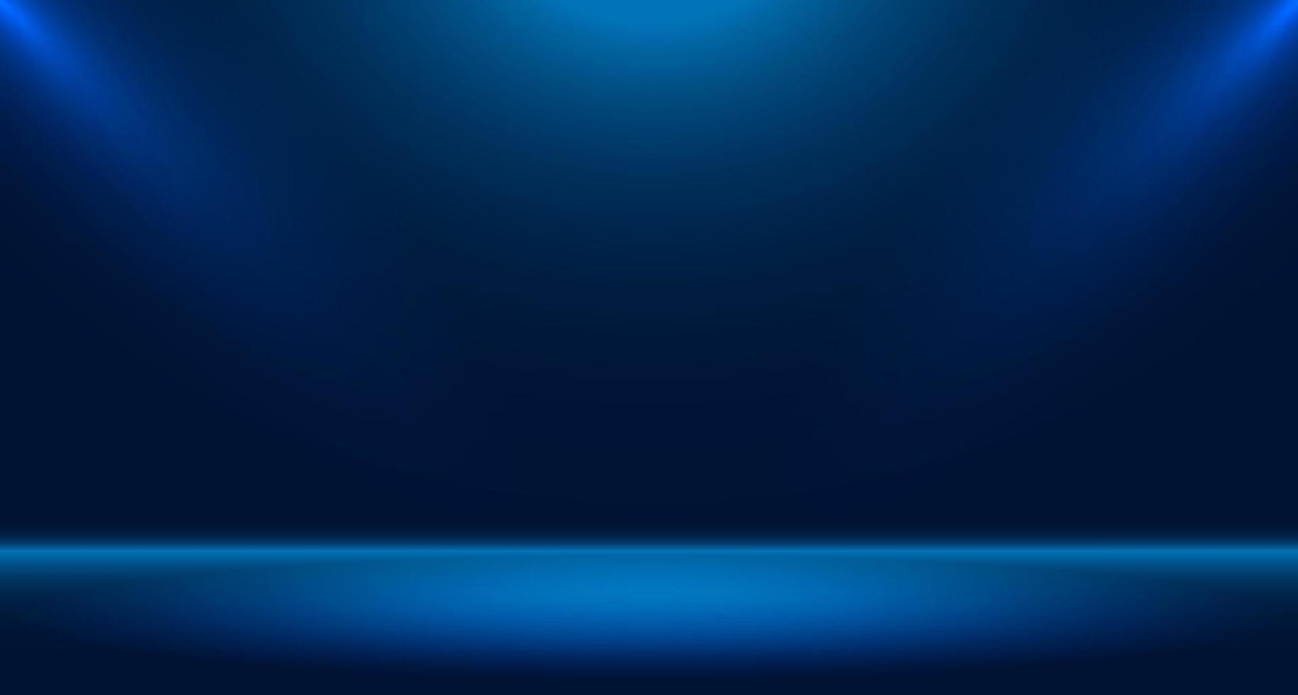 Blue empty room studio used for background and display of content design. banner for advertise product on website. Illustration design. vector