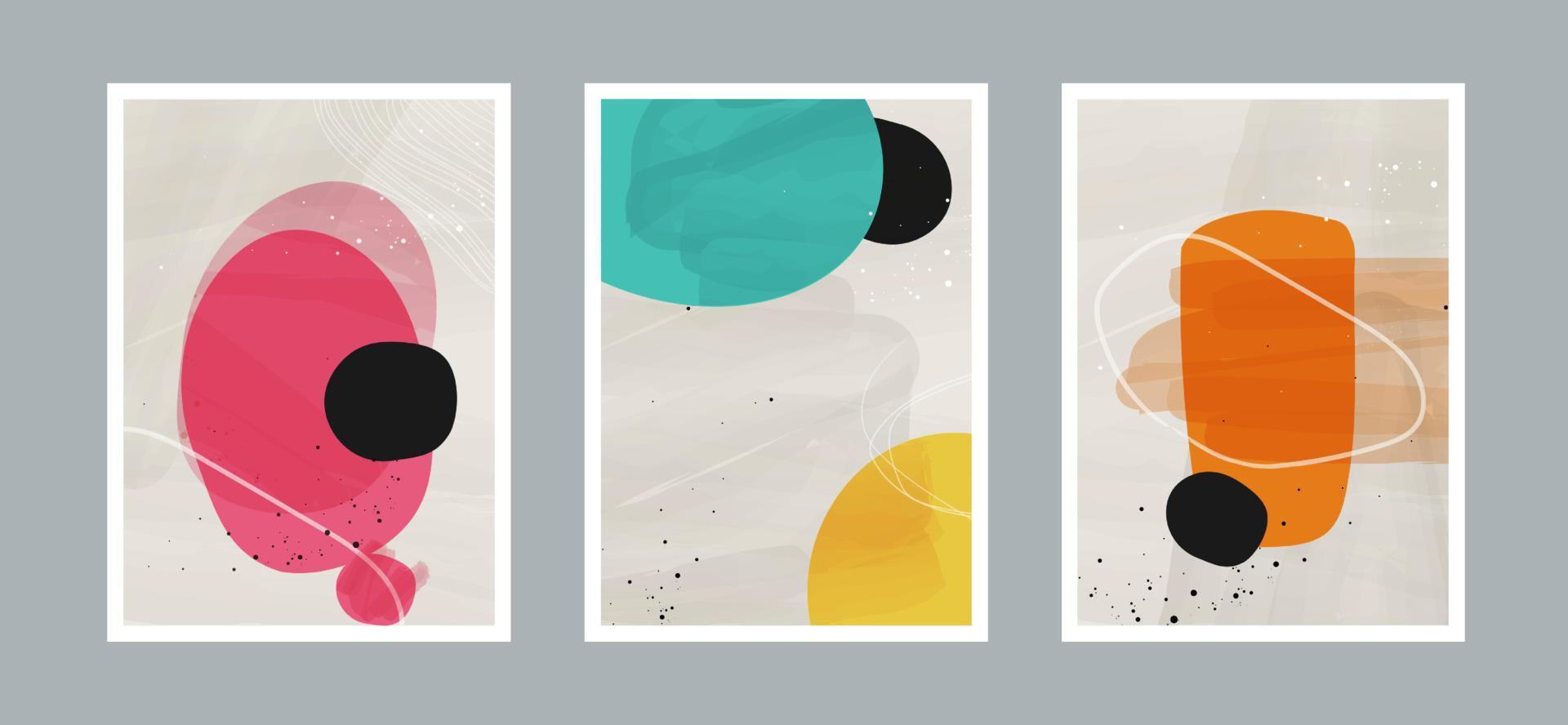 Abstract arts background with different shapes for wall decoration, postcard or brochure cover design. Vector illustrations design EPS10.