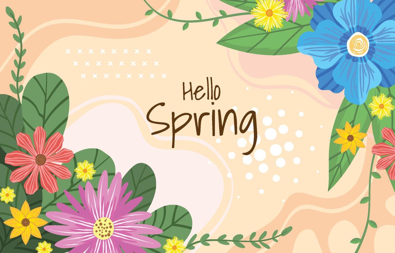 Flat Design Spring Background vector