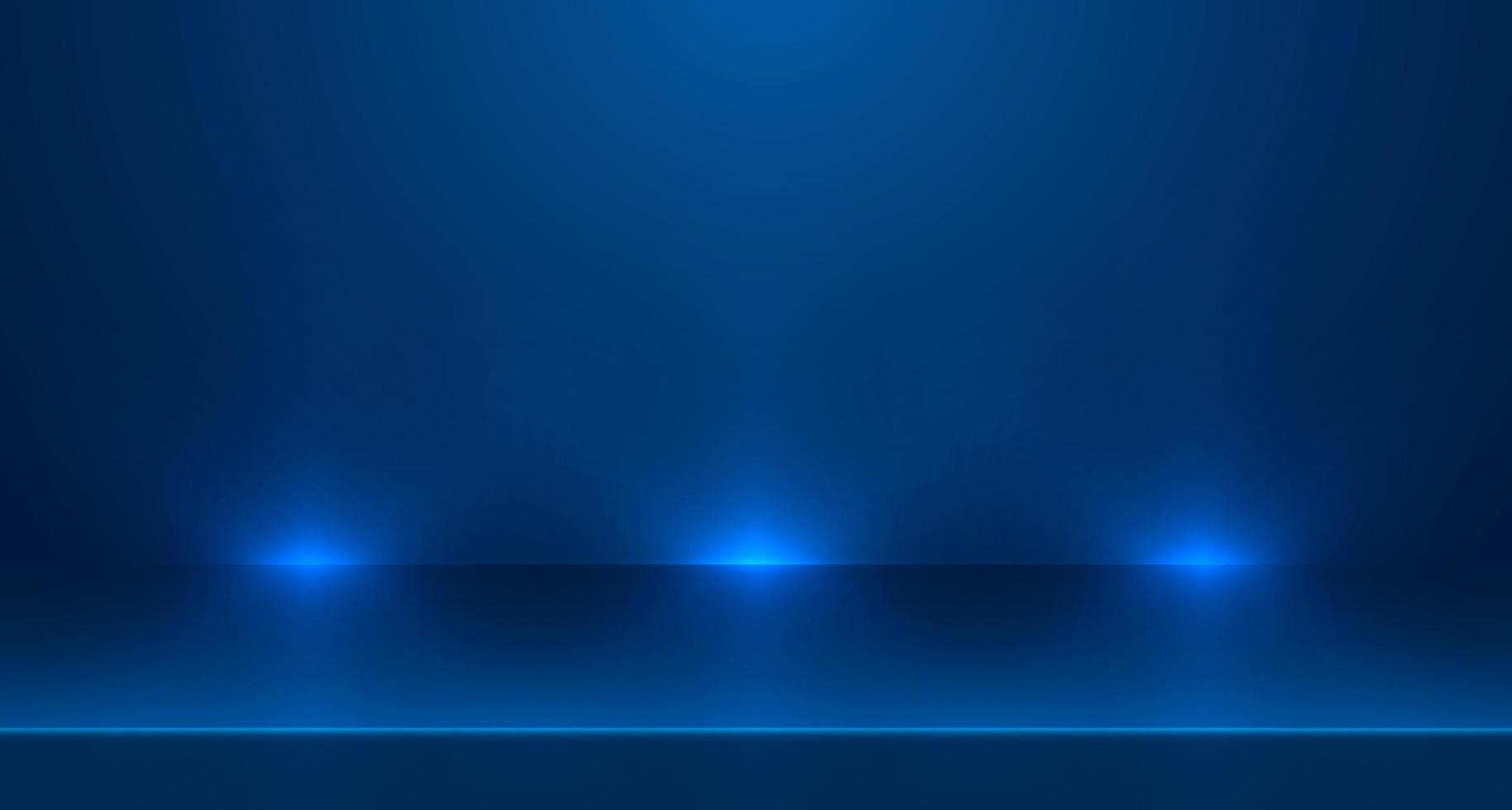 Blue empty room studio used for background and display of content design. banner for advertise product on website. Illustration design. vector