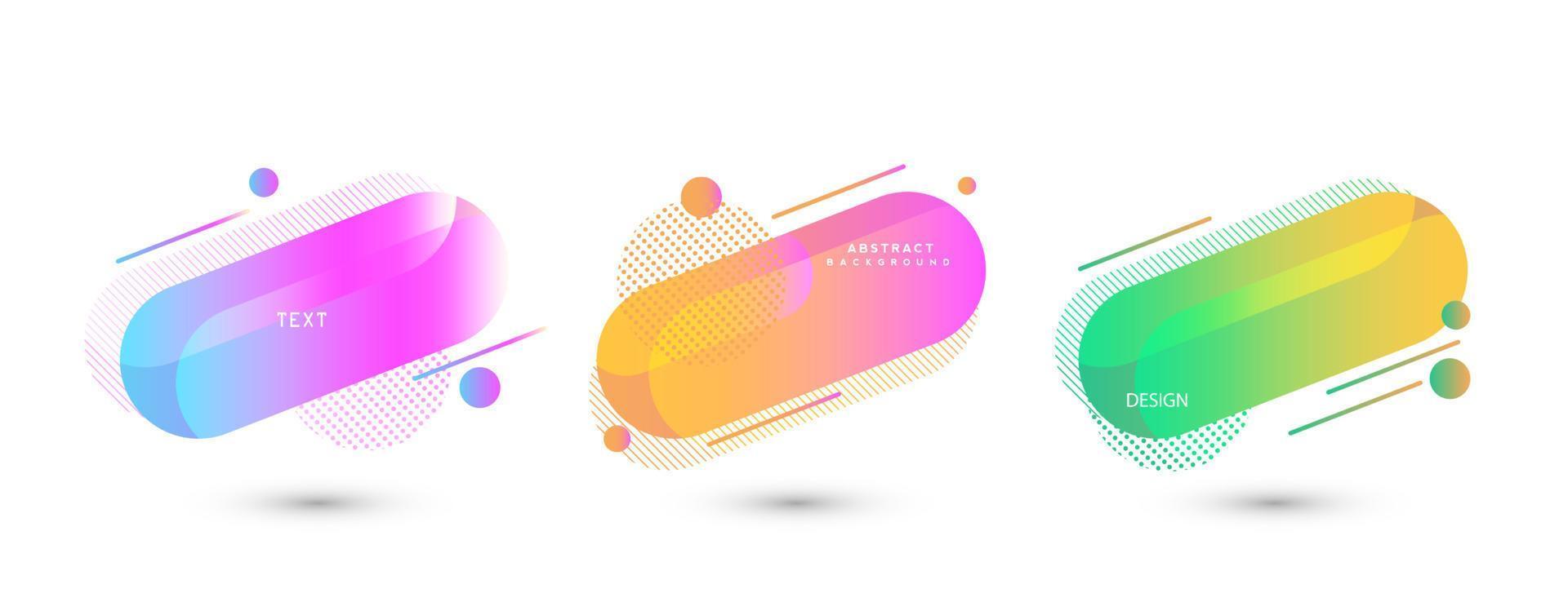 Set of abstract modern graphic elements and line. Gradient abstract banners with shapes EPS10. vector