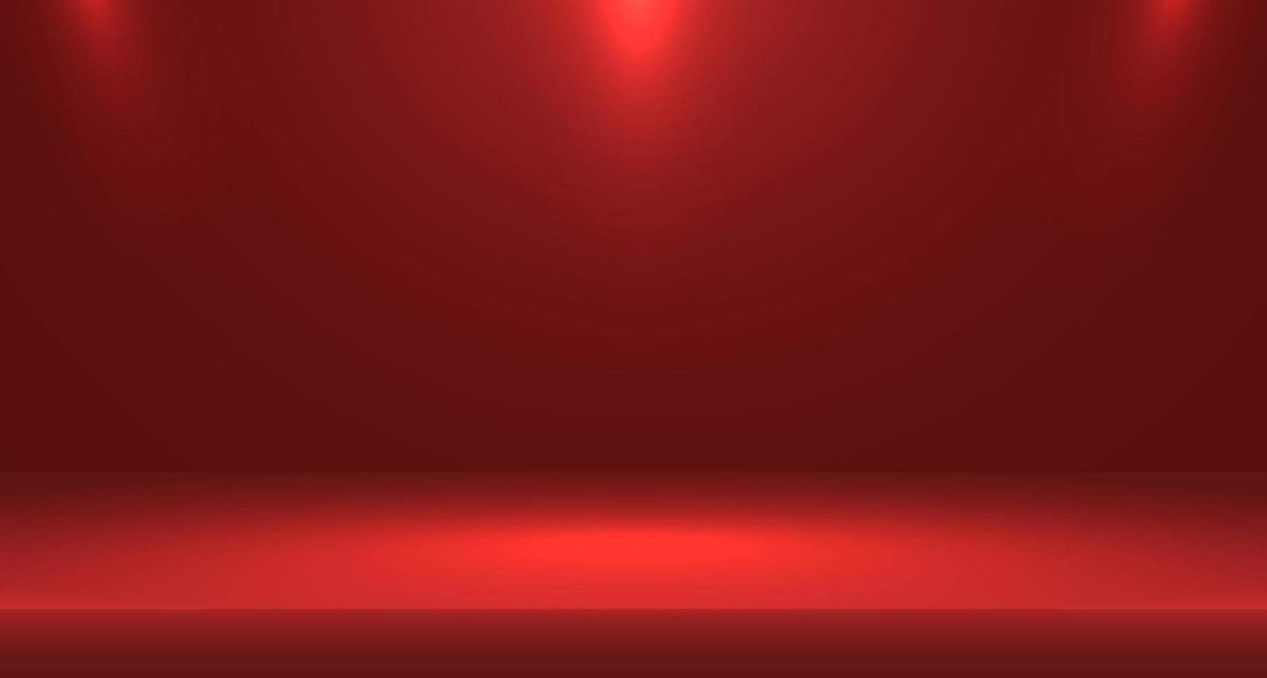red empty room studio used for background and display of content design. banner for advertise product on website. vector Illustration design.