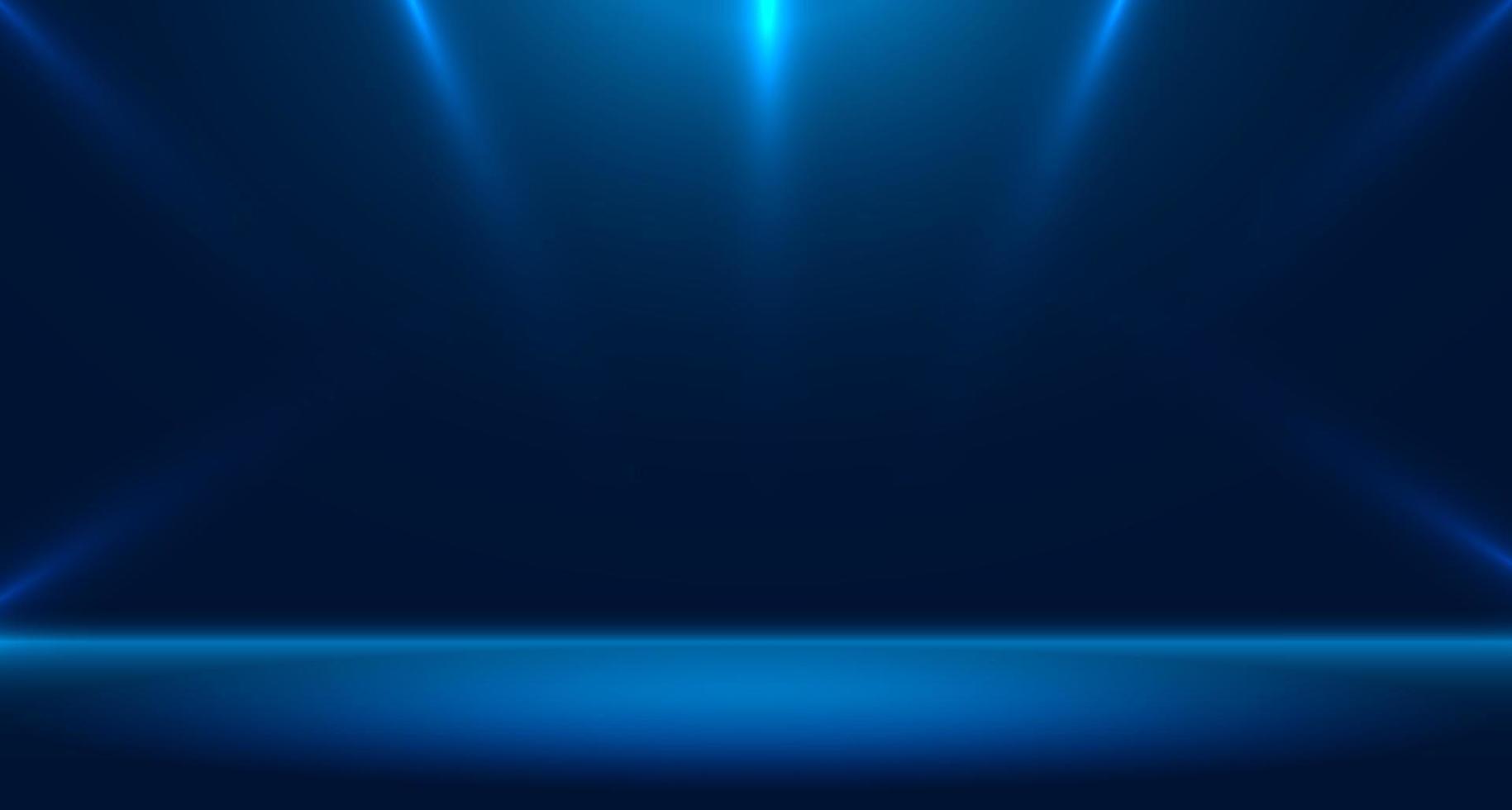 Blue empty room studio used for background and display of content design. banner for advertise product on website. Illustration design. vector