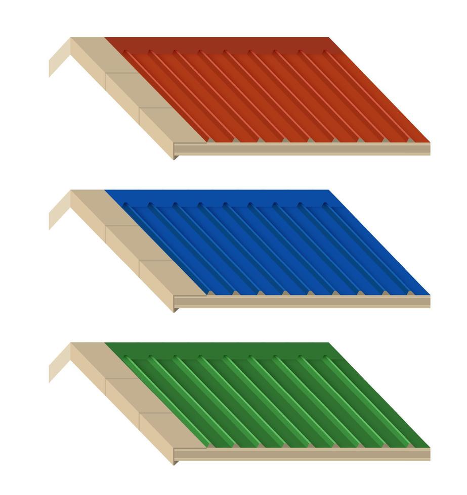 Roof with wave metal sheet cover Industrial building. vector illustration design.