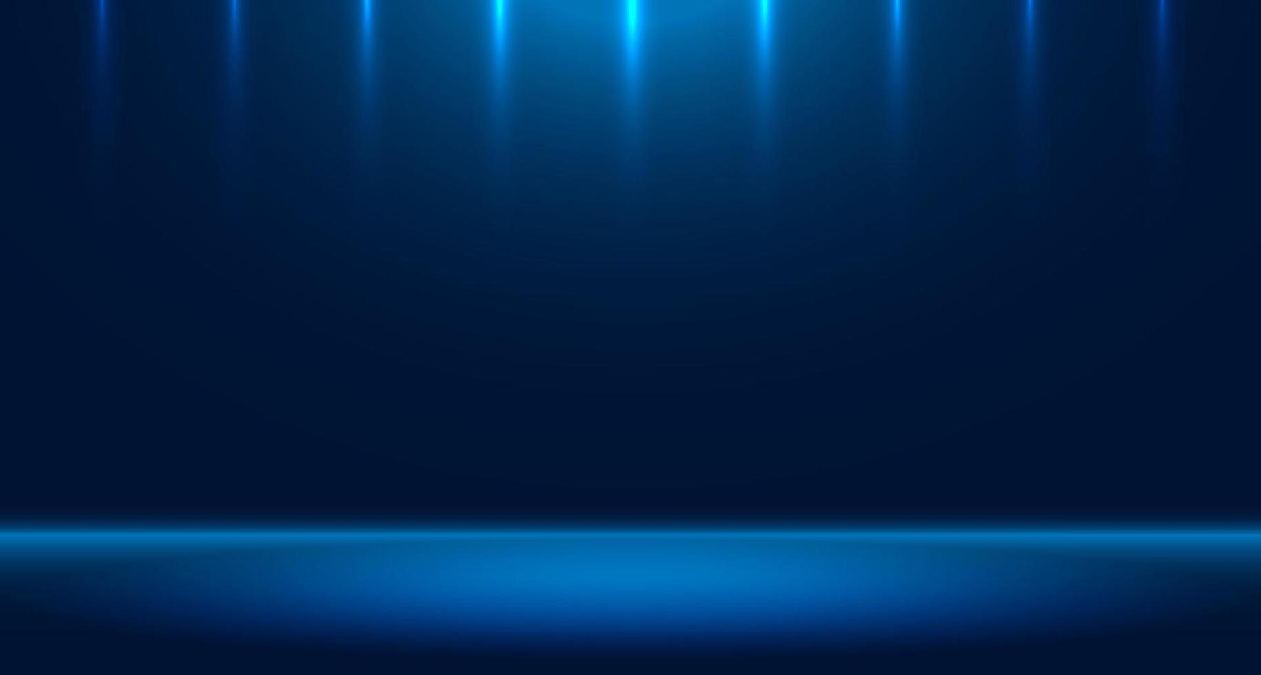 Blue empty room studio used for background and display of content design. banner for advertise product on website. Illustration design. vector