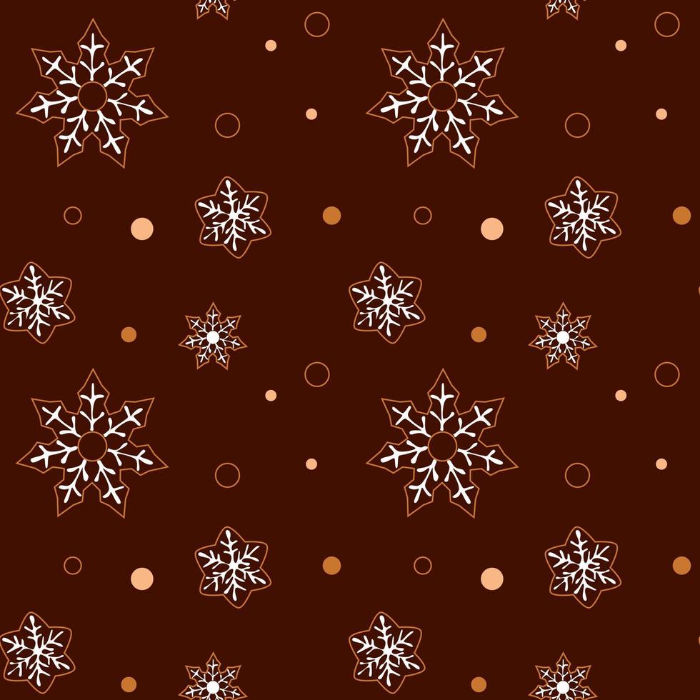 Gingerbread pattern on a dark background vector