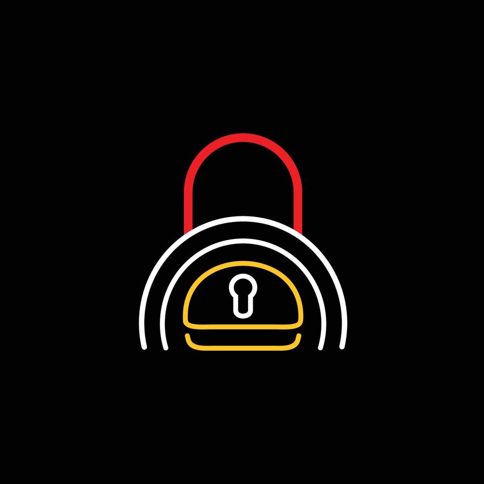 cool and modern IP burger logo vector