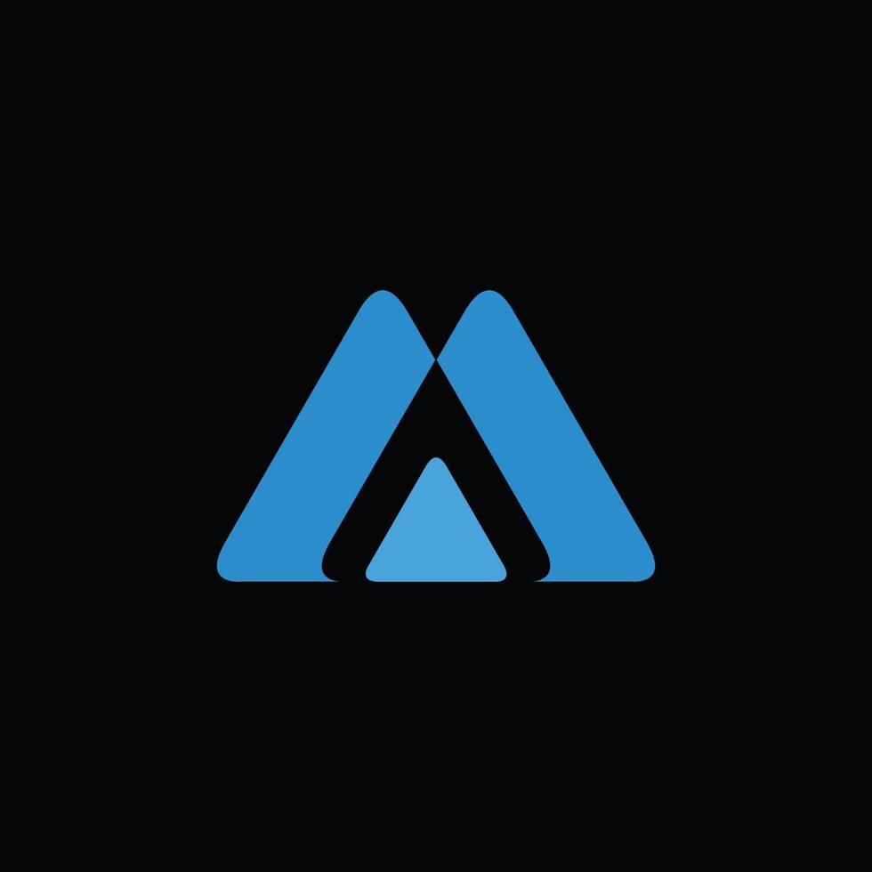 Cool and elegant initial letter M. vector