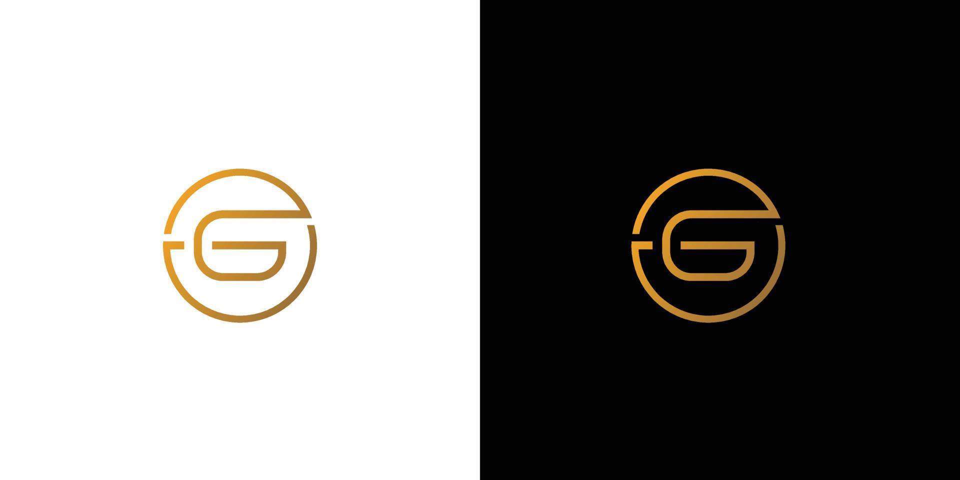 Modern and unique letter G initials logo design vector