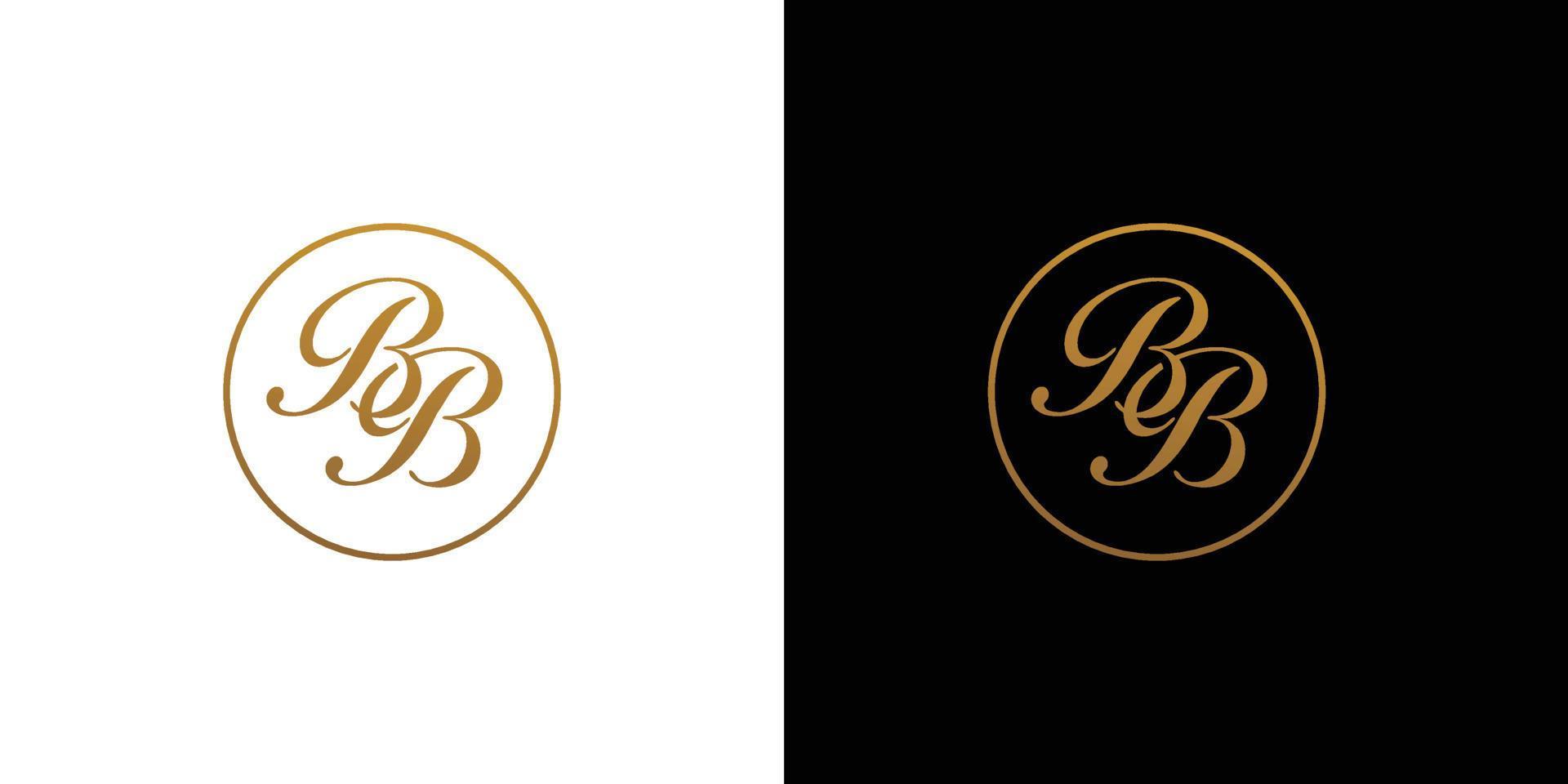 Modern and luxury letter BB initials logo design vector