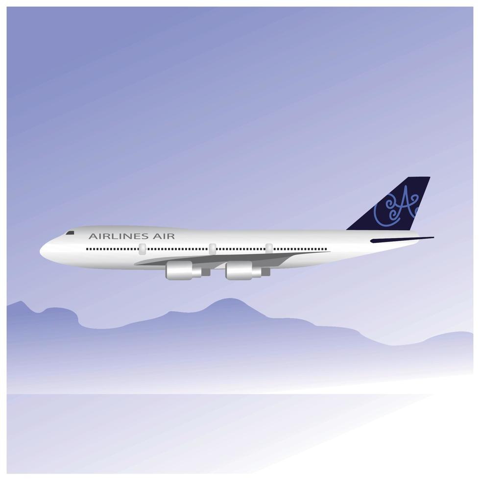 Attractive and professional airplane illustration design vector