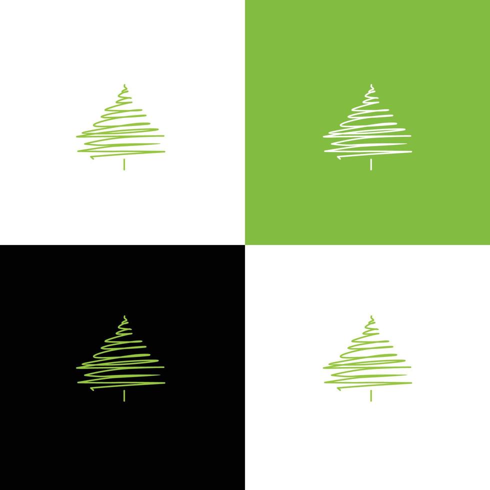 Modern and elegant fir tree logo vector