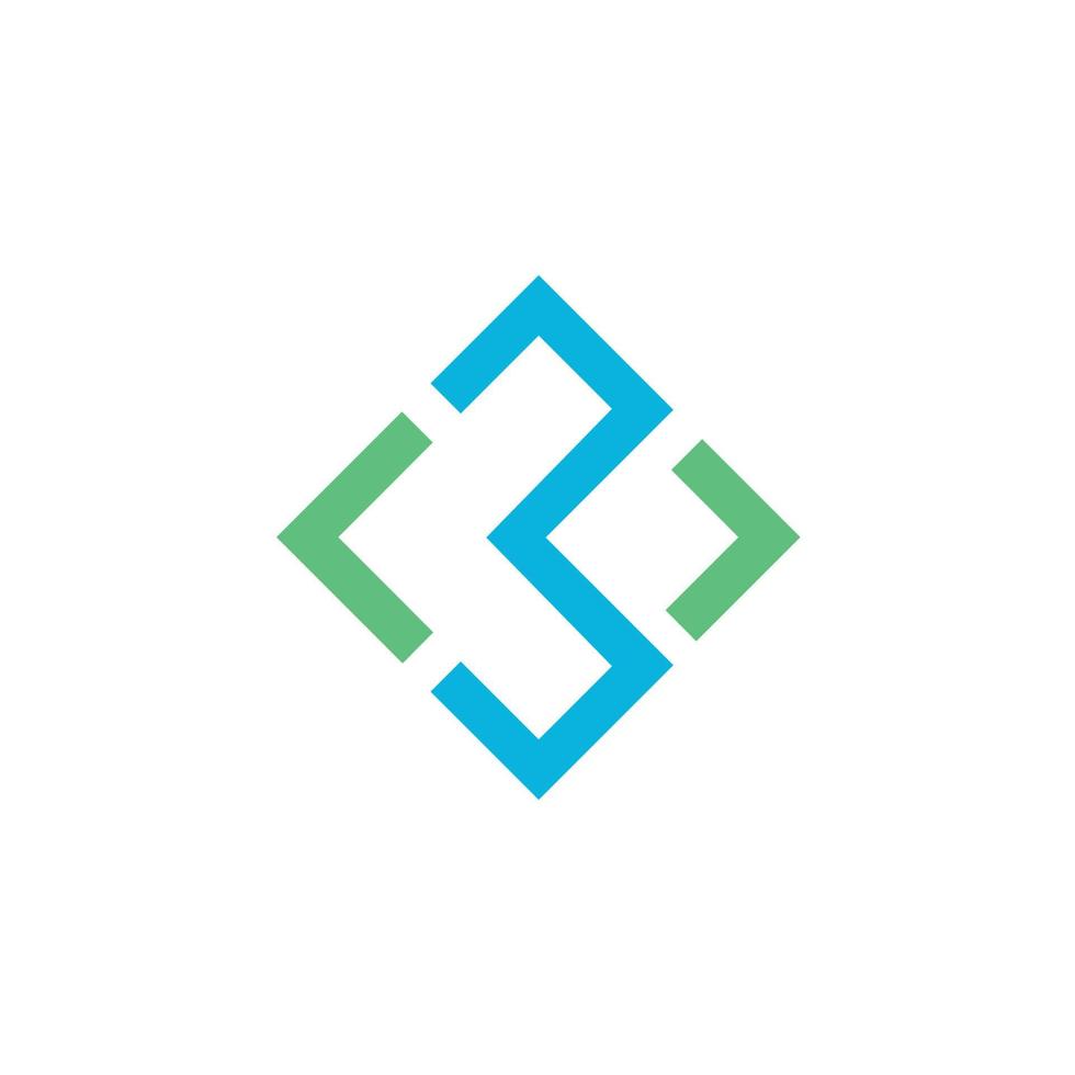Cool and elegant initial letter 3C vector