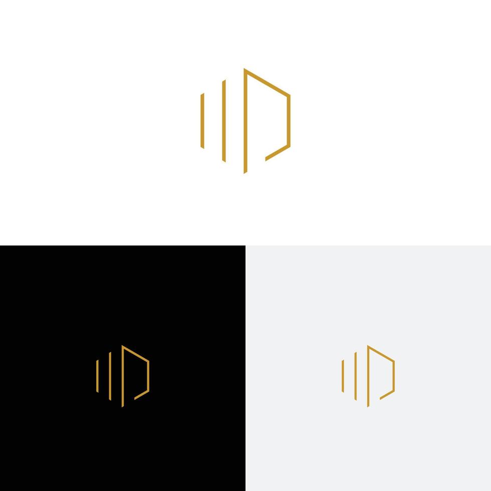 Logo with the initials MD modern and luxurious vector