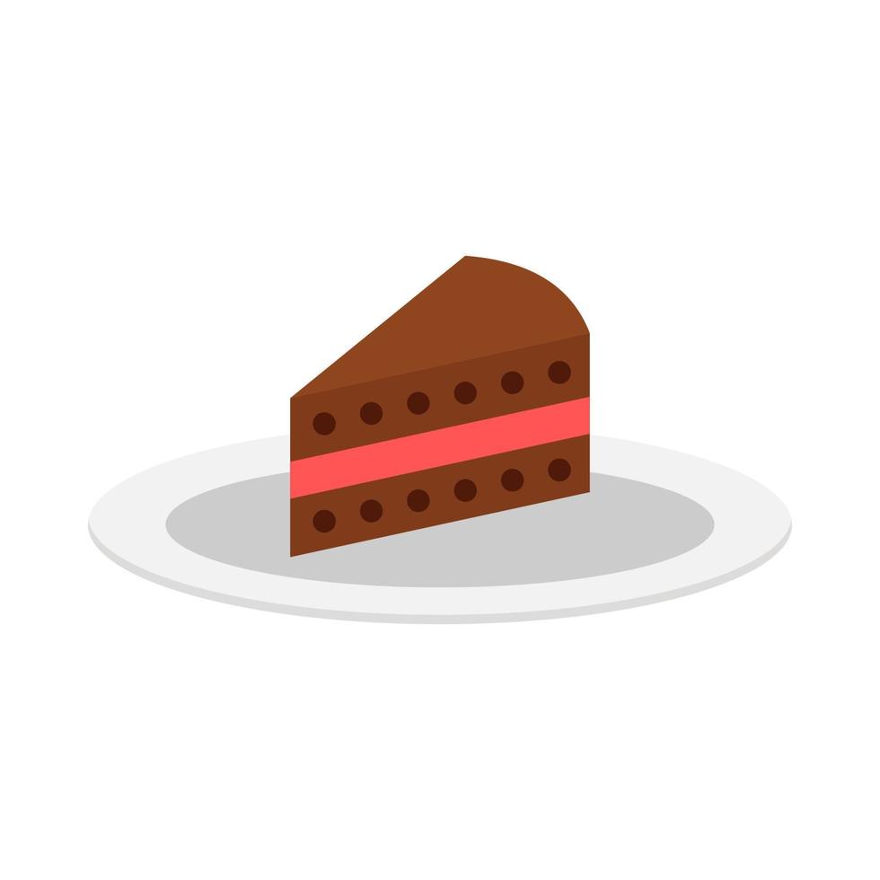 Beautiful cake flat illustration vector