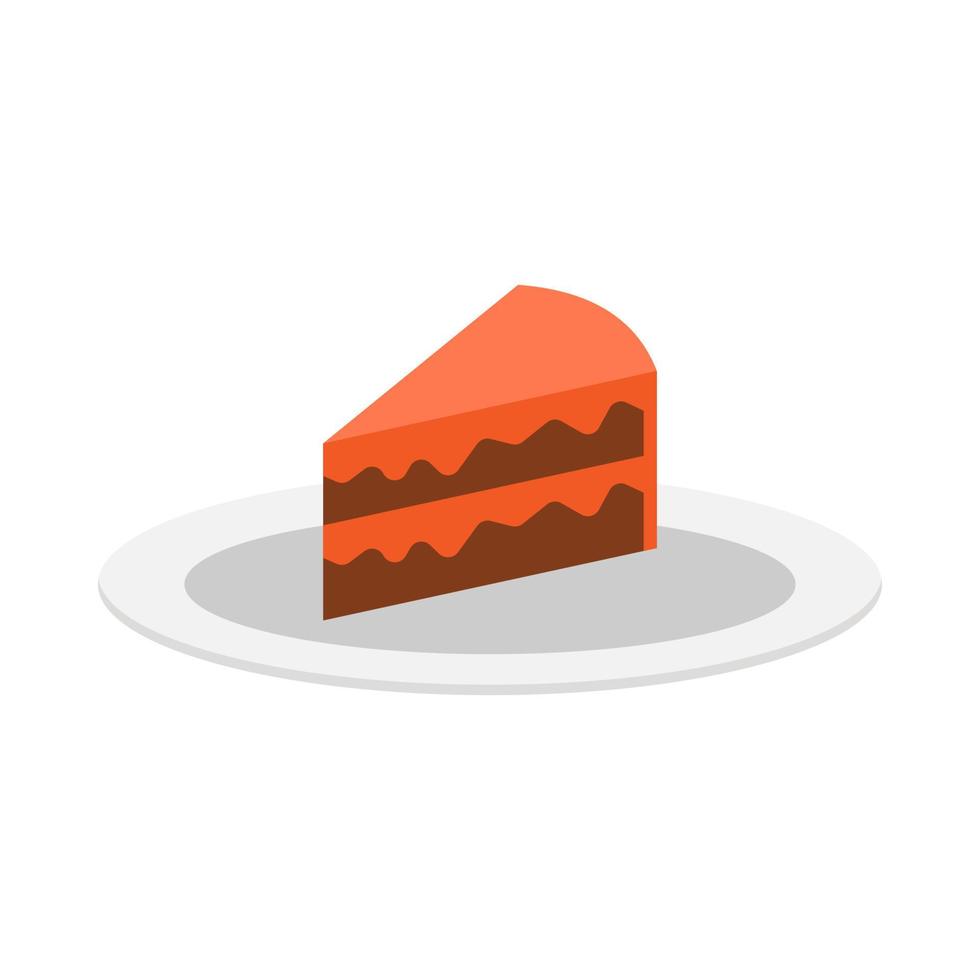 Beautiful cake flat illustration vector