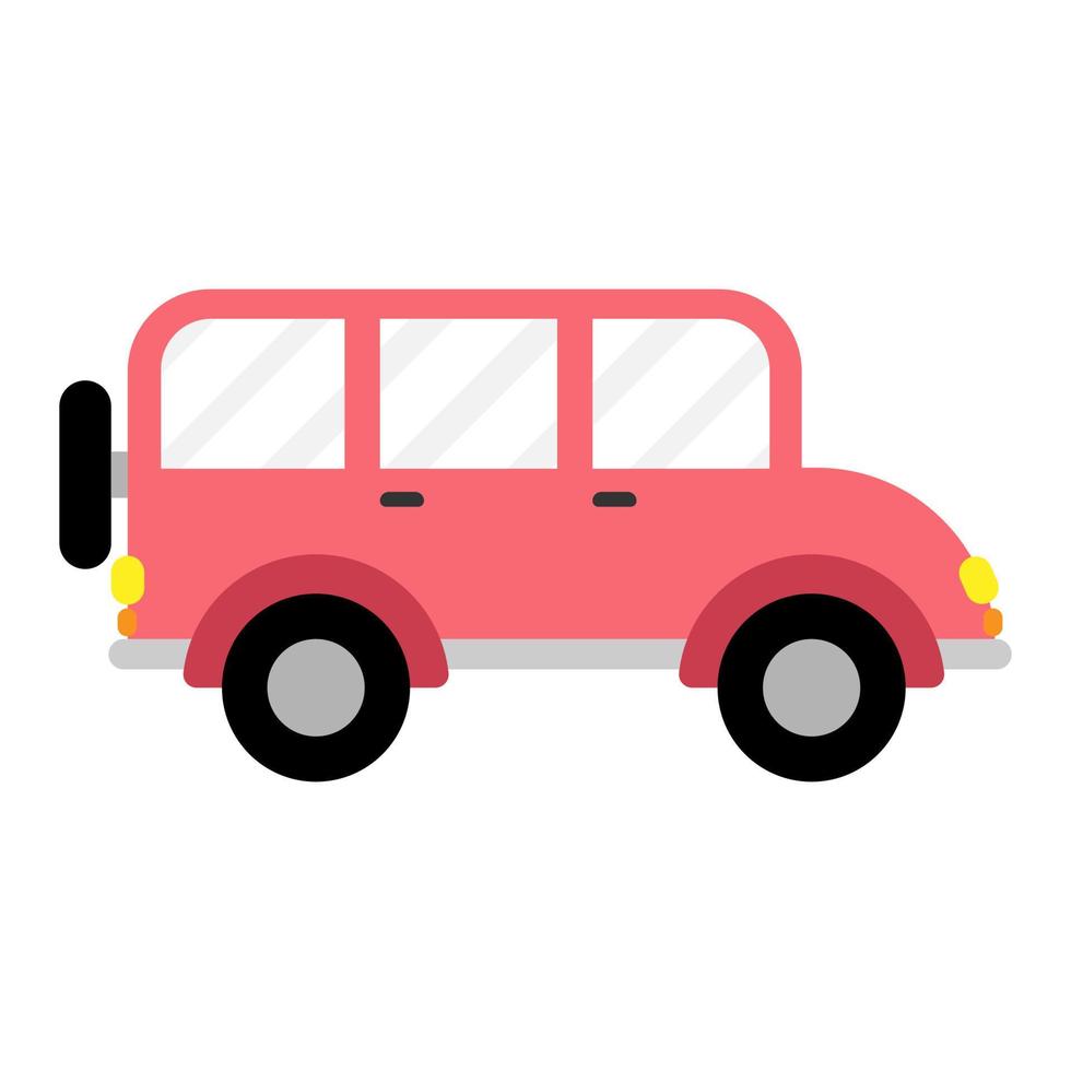 Car vehicle flat illustration vector