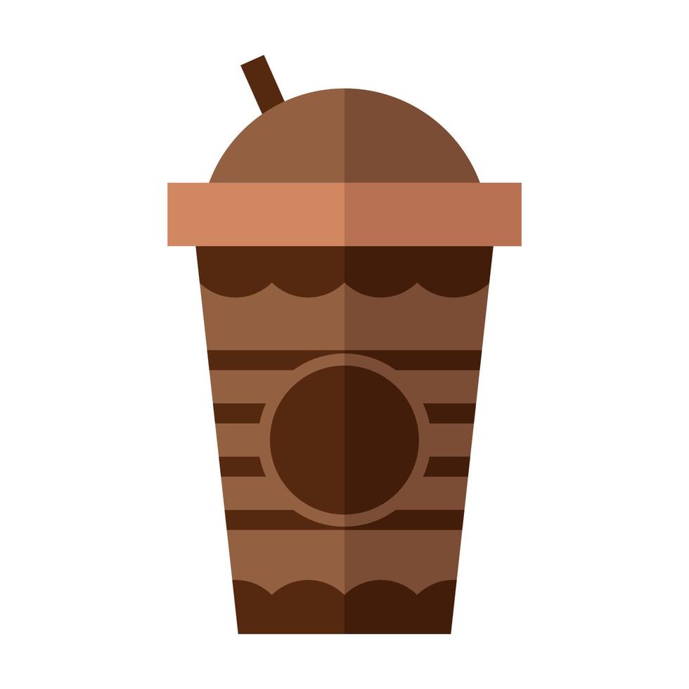 ilustración plana de bebida de chocolate vector